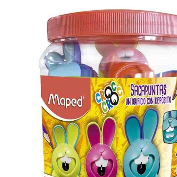 SACAPUNTAS PLAST. CDEP. SENCILLO CROC CROC MAPED.E12 48